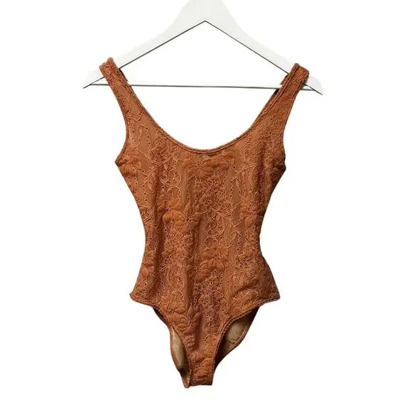 NWT Zimmermann Blush Pink Lace Scoop Neck Bodysuit Womens US 4 - Picture 2 of 8